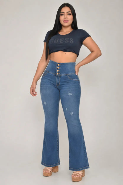 Jeans 4 Botones Bota Campana